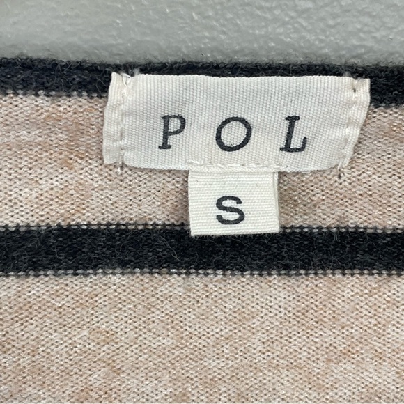 POL Pullover size small Cream stripe Top  Oversized comfort - Picture 2 of 9